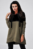 DRESS - BLACK-KHAKI 23002-4