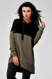 DRESS - BLACK-KHAKI 23002-4