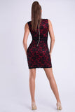EMAMODA DRESS - BLACK maroon-26007-3