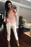 TROUSERS - ECRU 35001-2