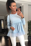 BLOUSE -BLUE 34002-3