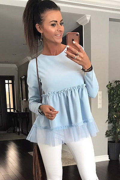 BLOUSE -BLUE 34002-3