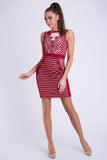 EMAMODA DRESS - Maroon 26004-3