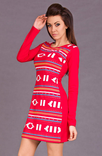 HHG I13-031 SPAIN DRESS - RED 5633-1