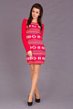 HHG I13-031 SPAIN DRESS - RED 5633-1