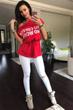 BLOUSE NO COFFEE -RED 40002-2